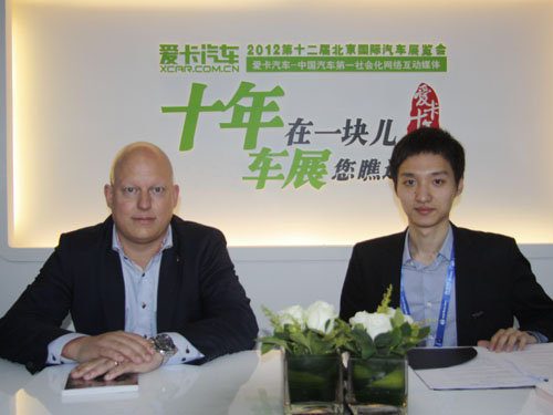 Interview with Christian von Koenigsegg, founder of Koenigsegg at Beijing Auto Show.